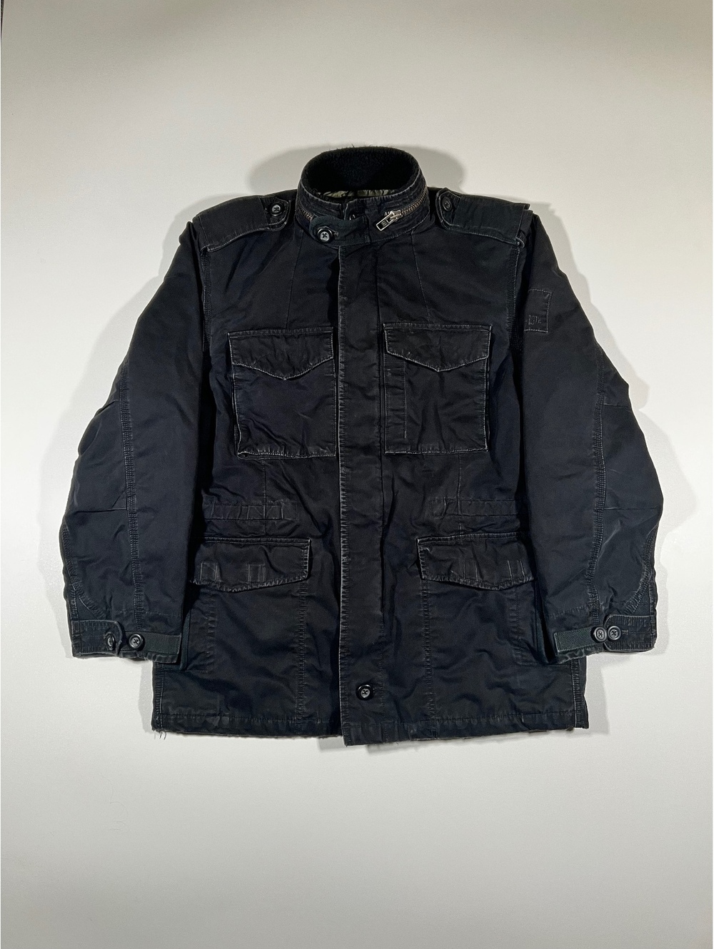 1979 Military Alpine Standard Issue Jacket Black Fleece Collar Size L